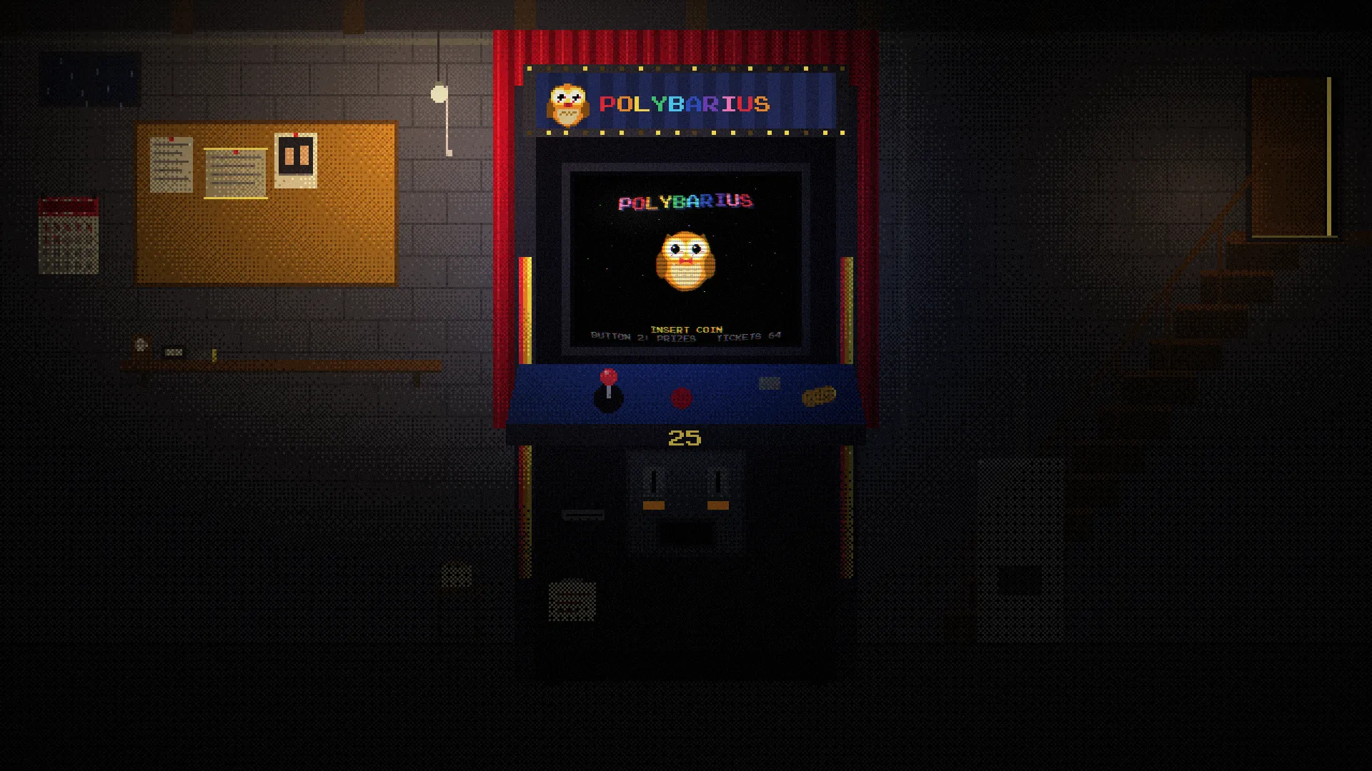 The basement where the cabinet stands